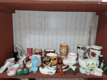 Nice Mix Vintage Collectors Shoe Planter Lot The Whole Shelf