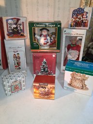 Vintage Christmas Nine Pieces All New In Box