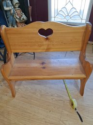 Cute Vintage Wooden Child Bench
