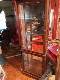 Stunning Glass Curio Complete With Light