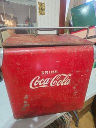 Vintage 1950's Drink Coca Cola Picnic Cooler Acton Mfg USA Coke Ice Chest