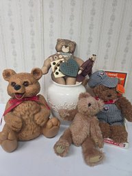 Collection Of Bears And A Vase