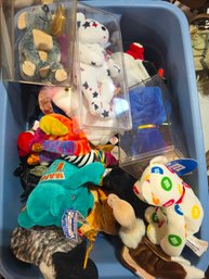 This Large Bin Full Of Ty Babies And Other Plush Toys