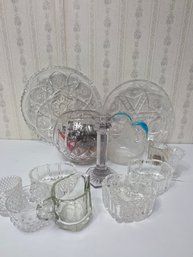 Large Lot Of Crystal And Glass