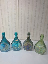 4 Wheaton Glass Bottle Decantes From The 'Great American Series'
