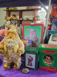 White Resin Santa, Ornaments