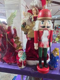 Christmas Ornaments, Angels And A Nutcracker