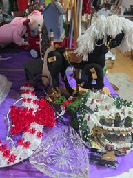 Black Plush Carousel Horse, Other Christmas
