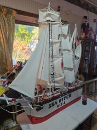 Amazing Oversized Wooden Boat Model, Sea Witch