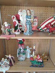 Vintage Christmas Two Shelves As Seen