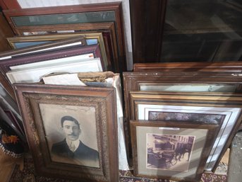 This Evem Larger Lot Of Frames, Prints, Puzzles, Mirrors