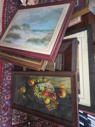 This Large Lot Of Frames, Prints, Mirrors