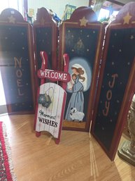 Wooden Room Divider, Backdrop, A Welcome Sign