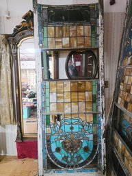 Fourth Of The 4 Superb Giant Stained Glass Panels 104x38 Inches