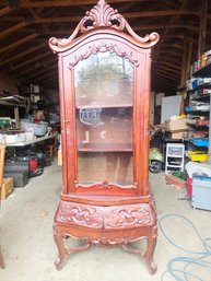 Astonishing Victorian Rococco Mahogany Curio Display