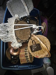 This Giant Tote Filled With Vintage Woven Baskets