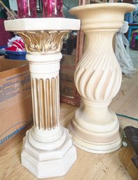 2 Large Plaster Pedestals