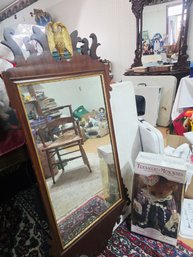 Nice Antique Federal Style Mirror And  A Teddy Bear