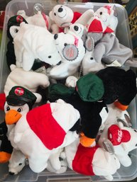 This Large Bin Filled With Ty Beanie Babies,  Coca Cola Bears