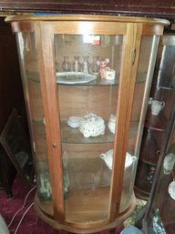 Gorgeous Oak Curio With Glass Shelves