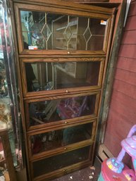 Nice Barrister Bookcase, Oak, 5' Tall 2.5' Wide