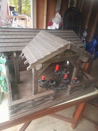 Large Wooden Manger, Stable For Your Nativity Set Up