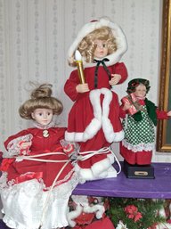 3 Vintage Animated Christmas Figures