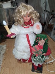 Vintage 2 Christmas Animated Figurines