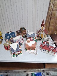 Large Lot Vintage Christmas Buildings