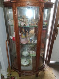 Stunning Antique Glass Curio With Contents