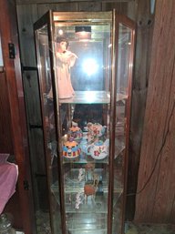 Antique Glass Curio Gold Trim