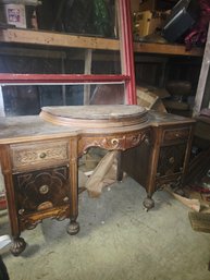 Antique Wooden Vanity Desk