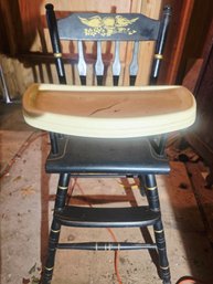 Hitchcock-style Black High Chair