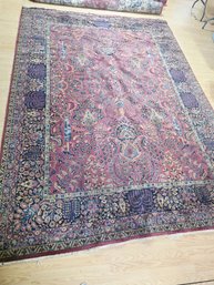 A Very Old Hand-knotted Persian Sarouk Wool Rug