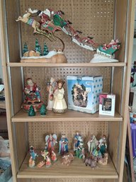 Large Christmas Lot With Bookcase