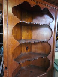 Large Antique Corner Hutch, Mahogany