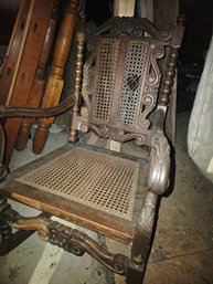 Antique  Carved Jacobean Throne Chair