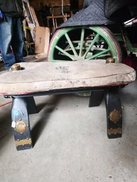 Antique Egyptian Camel Saddle Repurposed As A Stool