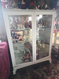 This Gorgeous White Display Cabinet With All The Contents