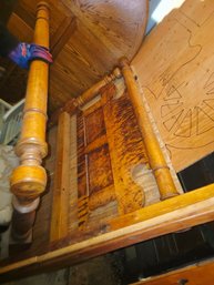 Astonishing Antique Tiger Maple Bed Frame, Likely A Twin Size