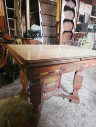 Gorgeous Vintage MCM Dinning Table With Enamel Metal Top
