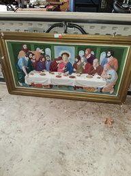 Stunning Vintage Heavy Religious Wall Hanging The Last Supper