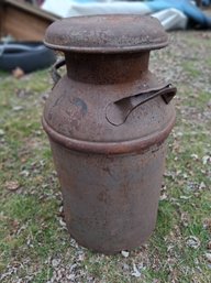 Antique Metal Milk Jug Nice #2