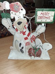 Vintage Christmas Wooden Light Up Christmas Display