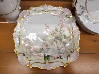 1890s Haviland & Co., Limoges, France Hand-painted Porcelain Serving Platter Or Tray