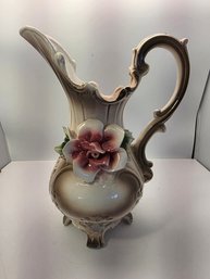 Vintage Capodimonte Italian Porcelain Pitcher/ewer