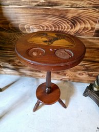 Vintage Wooden Smoking Stand Or Small Occasional Ashtray Table