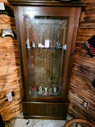 Antique Wooden Gun Cabinet With Keys