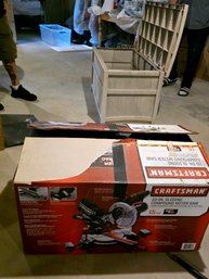 Craftsman 10-inch Sliding Compound Miter Saw In Its Packaging Box