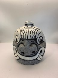 Ceramic Souvenir Modeled After The Iconic Cabeza Clava (tenon-head) Stone Sculptures